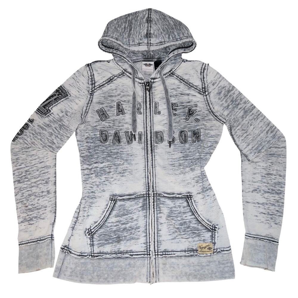 Harley Davidson Motorcycles 1903 Eagle Logo Women’s Full Zip Hooded Jacket Small